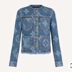 Louis Vuitton large print monogram jean jacket